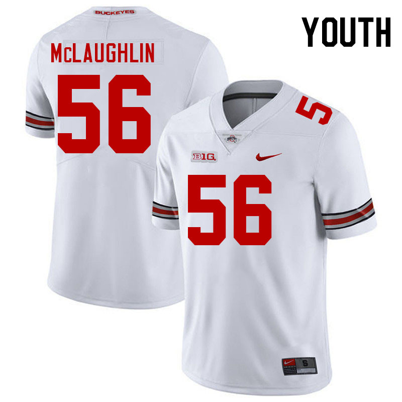 Youth #56 Seth McLaughlin Ohio State Buckeyes College Football Jerseys Stitched-White